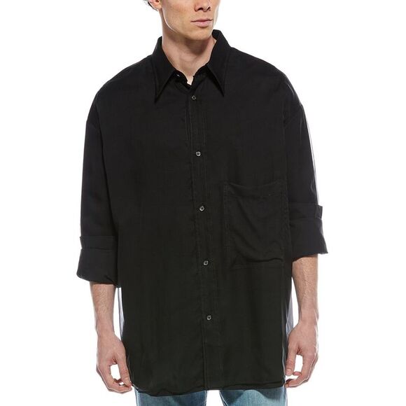 Valentino MensFormal Silk Shirt Black